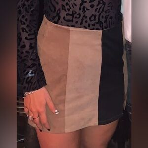 Altar'd State Tan and Black Skirt